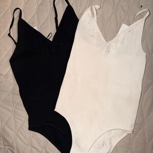 Zara Black and White Bodysuit Duo